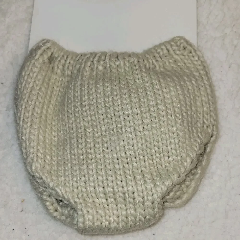 Fox Hat & Diaper Cover‎ Set Baby Cloud Island Beige White One Size Fits Most NEW